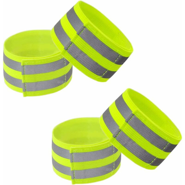 Reflekterande säkerhetsarmband, justerbart reflekterande armband och elastiskt säkerhetsreflekterande band för utomhusjogging, cykling, vandring