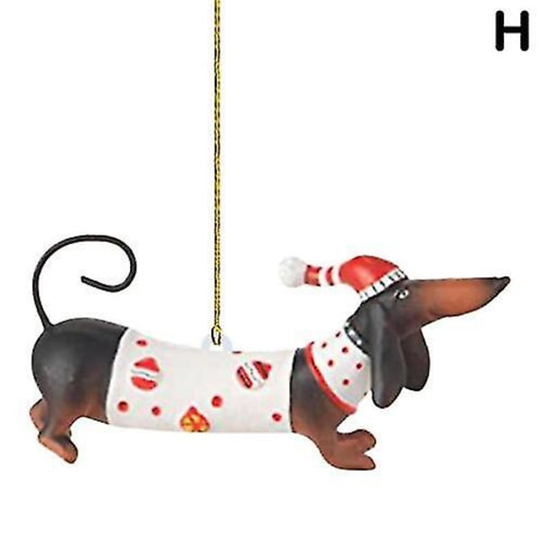 Jul tax hund prydnad Xmas träd hängande hänge för heminredning Stil 8