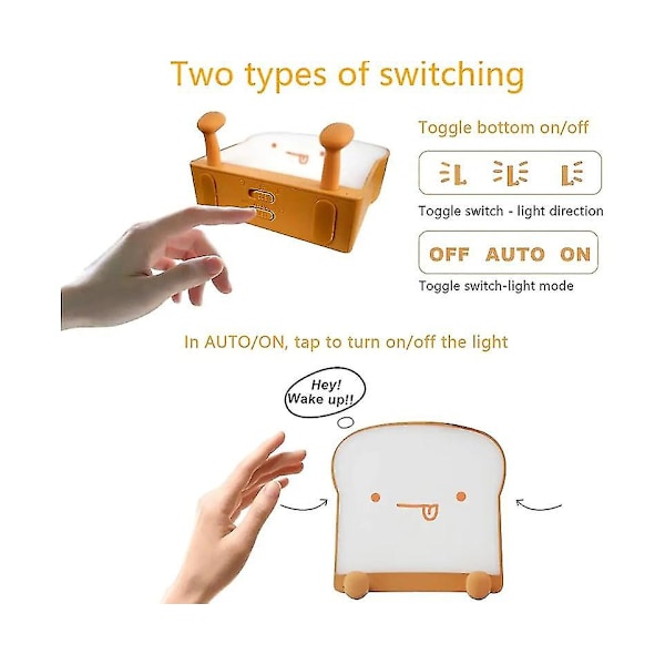Børns USB LED Brød Toast Natlys