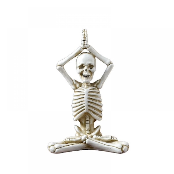Mike Halloween Dekoration Yoga Skull Statuer, Små Kunsthåndværk i Harpiks, Skelet Karakteristisk Modellering Dekoration Ornamenter til Stuen, Soveværelset