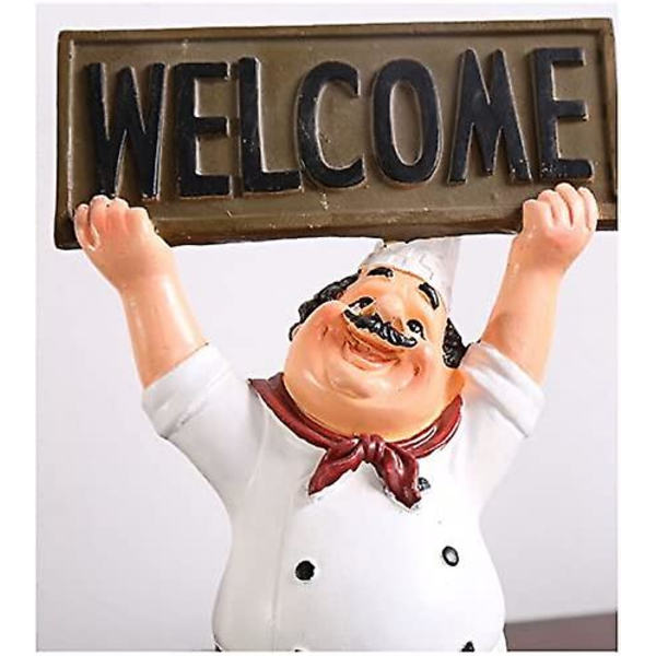 Piao Italienska kockfigurer Köksdekor med välkomnande skylt Plakett Hem Kök Restaurang Dekor 8\"$kockfigurer Statyer Dekorativ modell Kitche