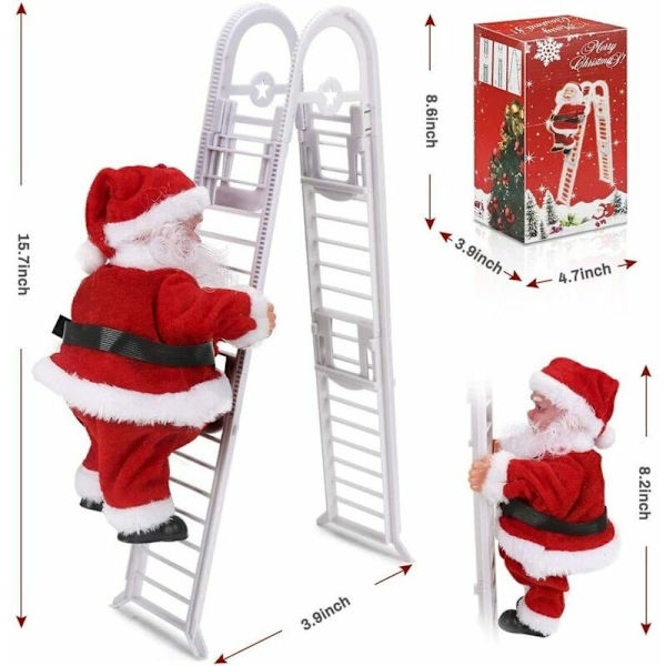 Klättrande jultomte, jultomte dörrväggdekor present
