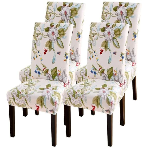 4-pack stolskydd stretch stolskydd elastiska stolskydd modern dekoration stolskydd för universell passform (vår)