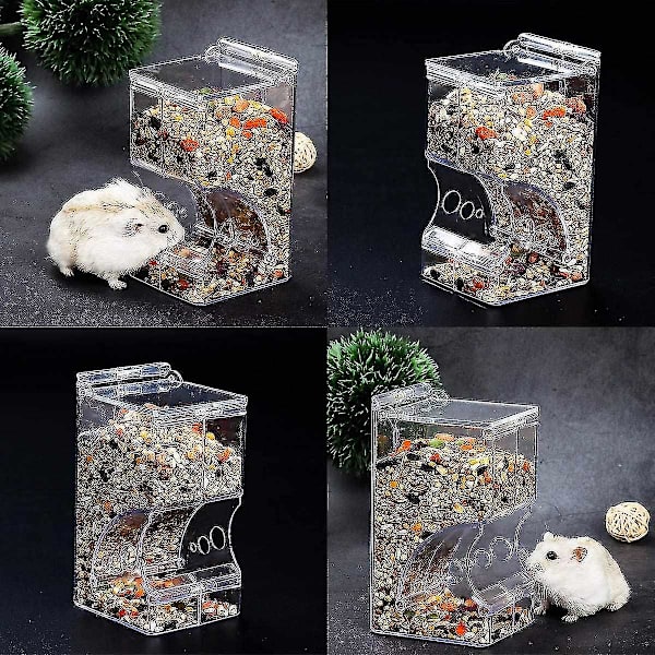 Hamsterfôrer Smådyr Automatisk Dispenser Kjæledyr Pellets Matbeholder
