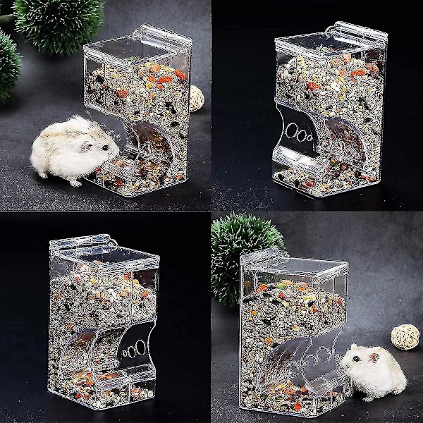 Hamstermatare Smådjur Automatisk Dispenser Husdjurspellets Matförvaringskål