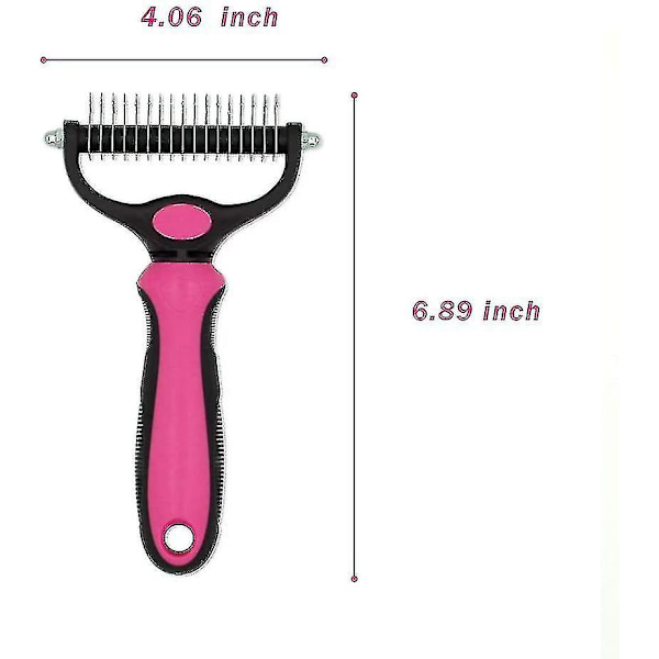 Barsinfi Pet Grooming Tool - trygt 2-sidig underullskam for hundar og kattar