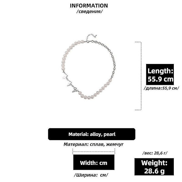Söt Cool Niche Enkel Halsband Fjäril Pärla Sömnad Nyckelben Kedja|Kedja Halsband