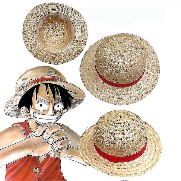 One Piece Luffy Cosplay Halmhatt (35cm)
