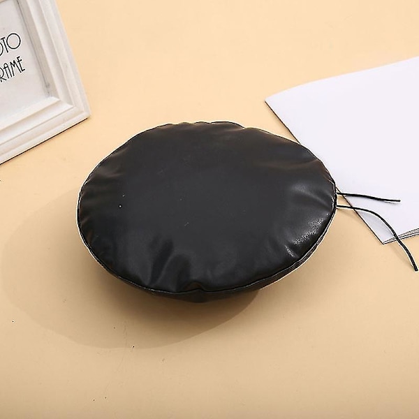 Pu Leather Women Beret Hat New Fashion Street French Artist Warm Beanie Cap A Winter Retro Solid Color Black Beret（As picture）