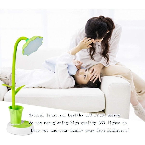 USB Genopladelig Fleksibel Læselampe Dæmpbar LED Børne Bordlampe Sengebordslampe med Touch Sensor (