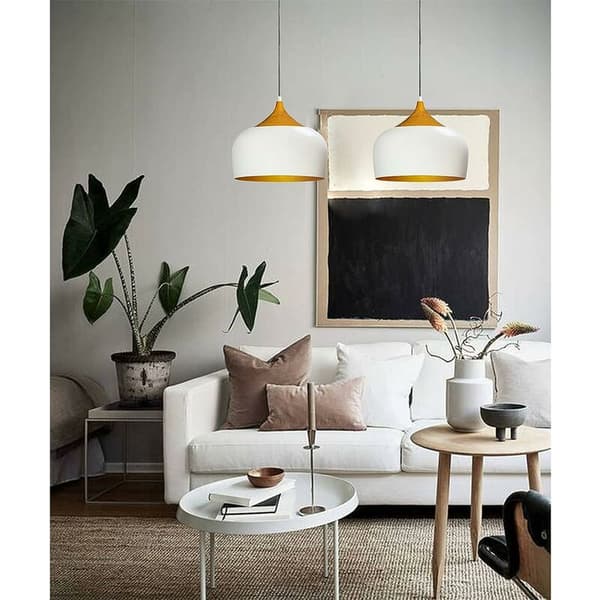 Krona av trä vit metall E27 diameter: 30 cm