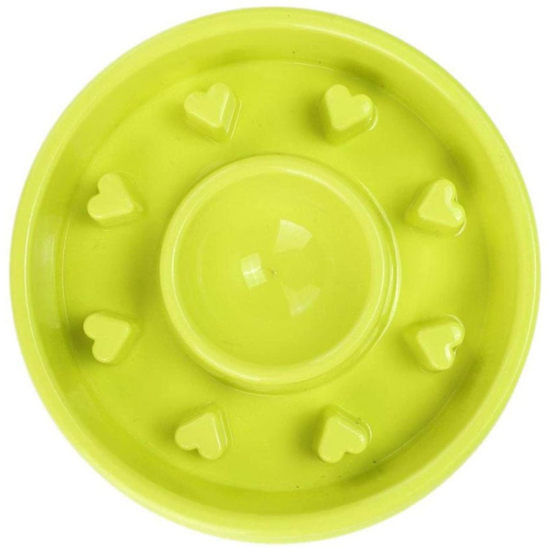 Hundmatskål med långsam utfodring, halkfri pusselskål, långsam ätande husdjursskål, miljövänlig, hållbar, giftfri, förhindrar kvävning, hälsosam design, skålgrön