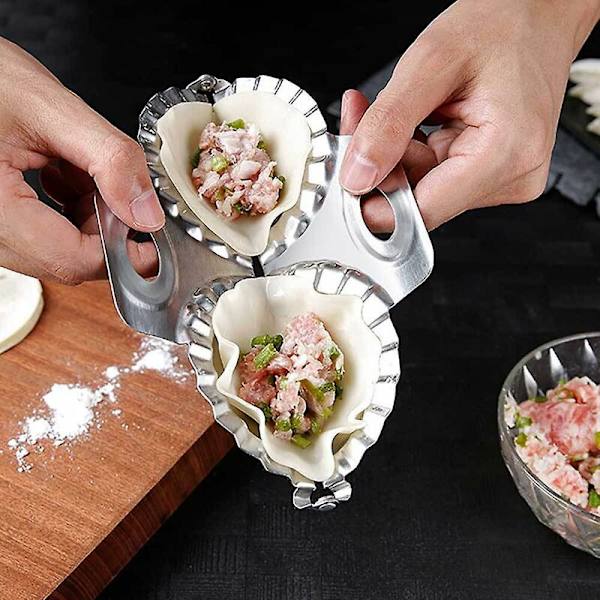 Användbar rostfri degknyckare för dumplings