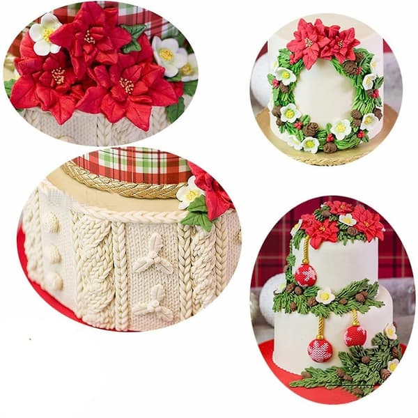 Stickad textur silikonform kakkant fondantformar kakform