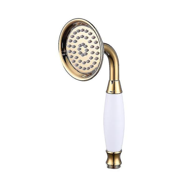 Brusehoved Badeværelse Messing Håndbruser Bærbar Kun Brusehoved Guld Titanium Universal Massage Håndbruser