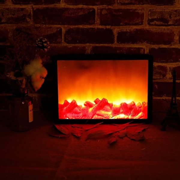 Realistisk pejs lanterne, LED juleflamme lamper simuleret pejs lys flammeeffekt lys