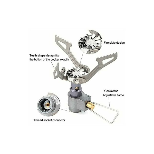 26g Triumph Ultralätt Spis Titanlegering Camping Gaskamin Utomhus Spis Gaskamin Miniatyr Bärbar Picknick Spis