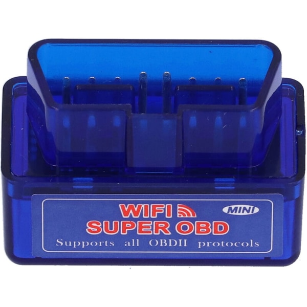 för ELM327 12V OBD2 Scanner Mini WIFI Bil Detektor Diagnostisk Adapter för Android (Blå)