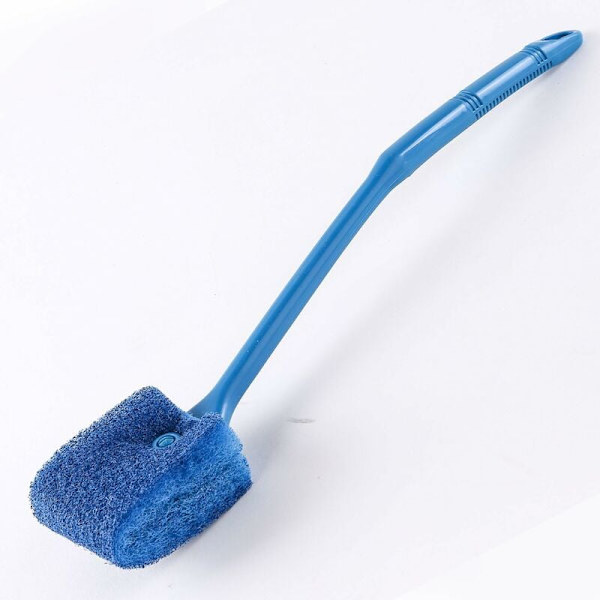 Akvarium Algskrapa Dubbelsidig Svampborste Rengörare Långt Handtag Akvarium Scrubber för Hem Kök Glas Akvarium