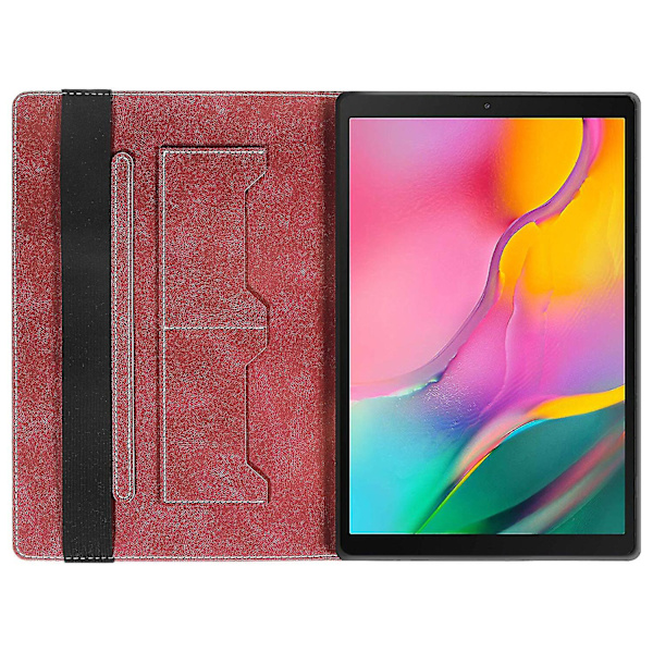 Business Style PU Nahkakotelo Samsung Galaxy Tab T510:lle, Automaattinen Herätys-/Unitila, Täydellinen Suoja Folio-Kotelo (Punainen)