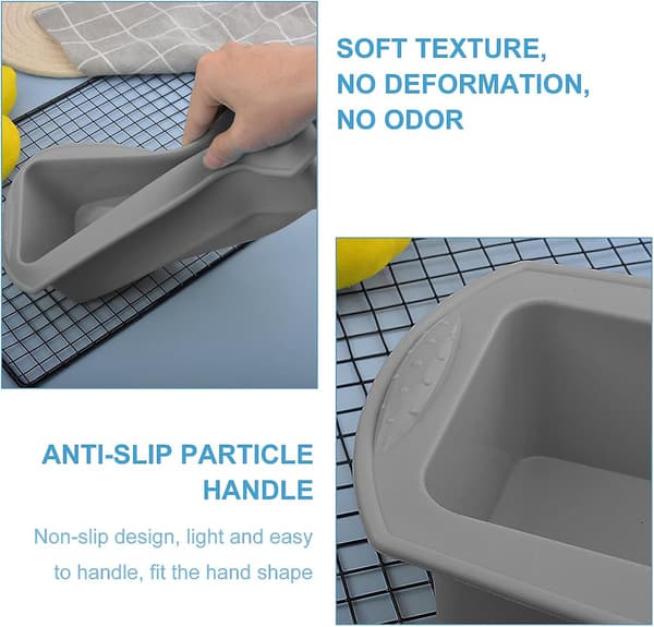 Silikone bageform boks 3 stk, brød bageform 1 stk, silikone kagekop