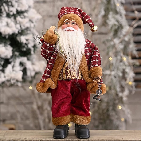 Piao Jultomte Plyschfigur Stående Jultomte Stoppade Dockor Dockprydnader Söta Jul Dekoration Jul Dekoration Prydnad