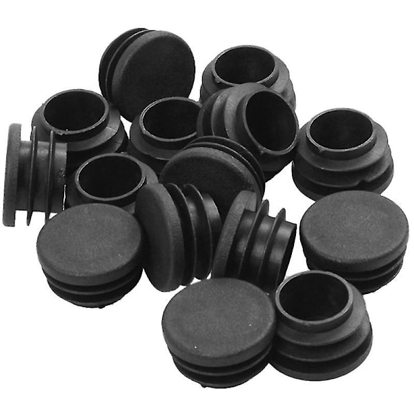 24 st stols- och bordsbenspluggar 22 mm diameter runda plastskydd gänginsats rörskydd