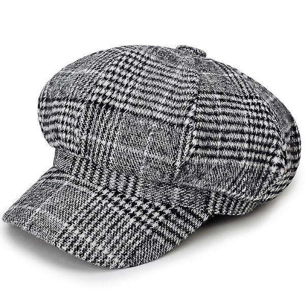 Kunstnerisk Vintage Newsboy Peaked Beret Varm Baker Boys Solhat Flad Kasket til Kvinder Piger