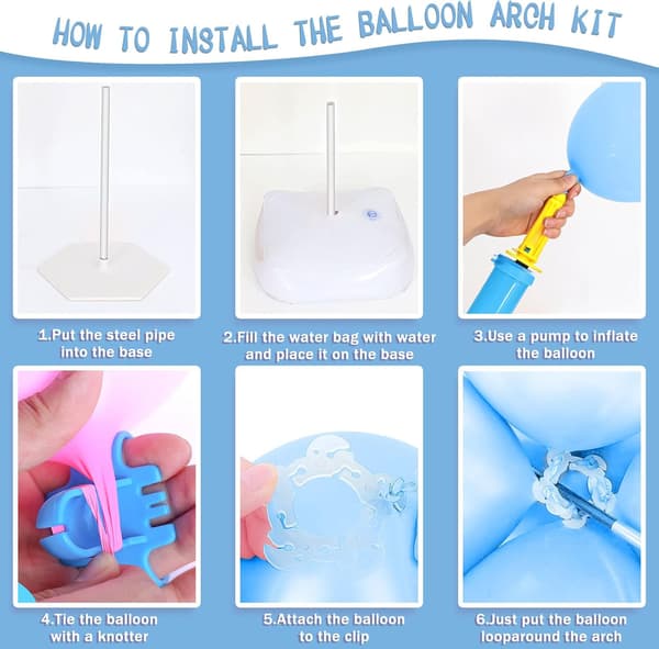 Återanvändbar ballongbåge kit 8x10ft ballong halvbåge kit
