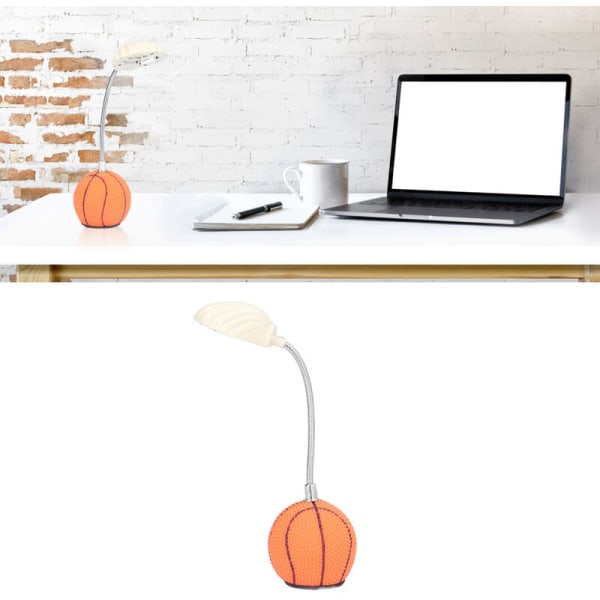 LED-bordslampa, ögonvård, söt basketboll, USB laddning, studiebordslampa för att läsa, arbeta, studera
