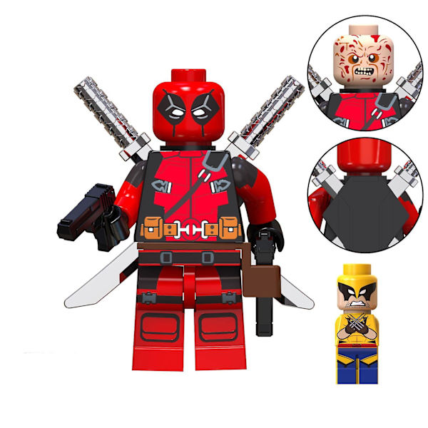1,7\" Battle Hero Filmfigur Deadpool Minifigurer Byggesæt til Børn Drenge Påske, Halloween, Julegaver Samleobjekt 8 Stk./Sæt Venom Minifigurer