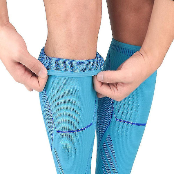 Unisex kompressionsstrumpor för vader - Löparskydd för sport, elastiska strumpor (M)