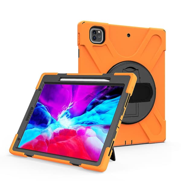 Pennholder-etui for iPad Pro 12,9 tommer med håndstropp, justerbart stativ, kamerabeskyttelse