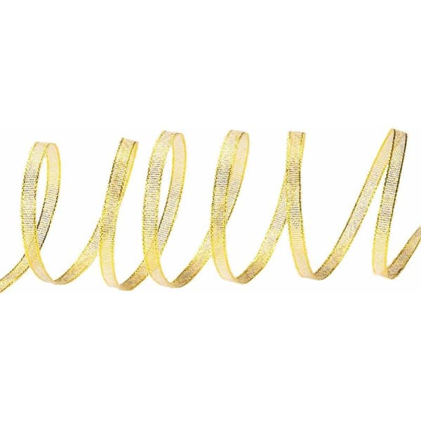 Wrap Ribbon Bow Cake Polyester Jacquard Ribbon (Guld, 6mm (1/4))