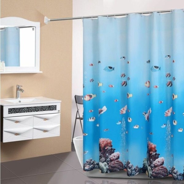 mumbi duschdraperi, duschdraperi, 180 x 200 cm, badrumsdraperi, ersättningsdraperi "under water"