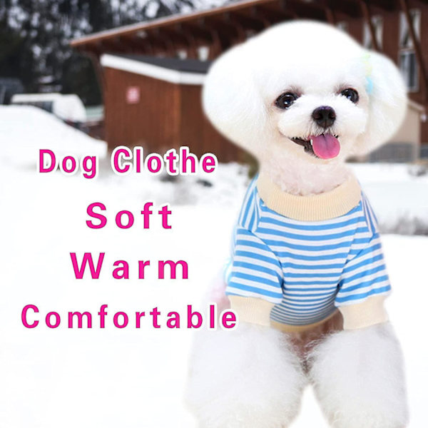 Dog Clothes Cat Sweater: Warm Pets Clothes (light Blue, L)