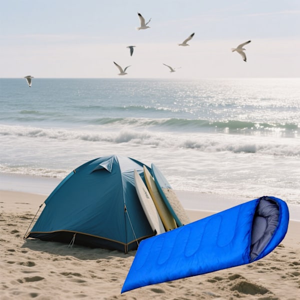 Sovsäckar för vuxna, Fyra säsonger - Ultralätt sovsäck för backpacking, Kallt väder och värme, Enkel kuvertformad sovsäck för vuxna, Camping Vandring Royal blue 700G