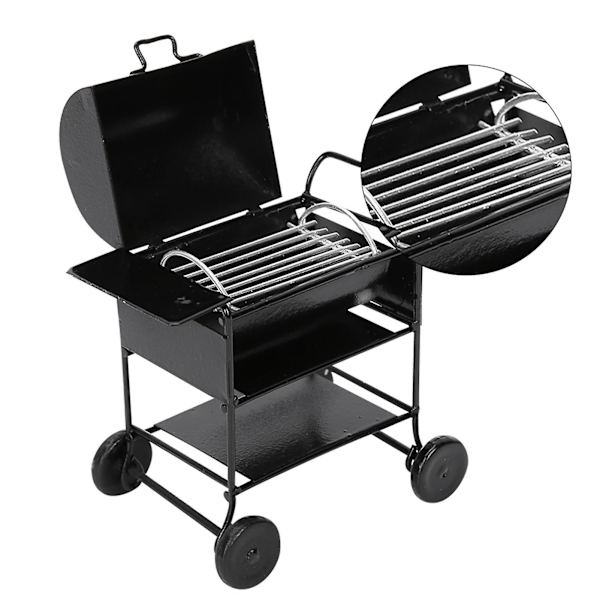 Dukkehus Tilbehør Mini Grill Stativ Håndkærre Køkken Simulation Ornament 1:12