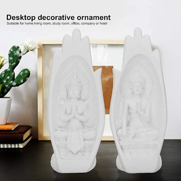 Hartsstaty i resin, innovativ handpolerad buddhistisk skulptur för kontorsstudiorum