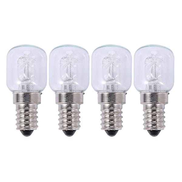 4x E14 högtemperatur glödlampor 500 grader 25w halogen glödlampor ugn glödlampor E14 250v 25w kvarts glödlampor