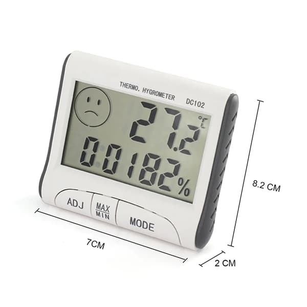 Digital Hygrometer Termometer Rumshygrometer Temperaturdisplay Noggrann Mini Rumstermometer för Hemmakontor