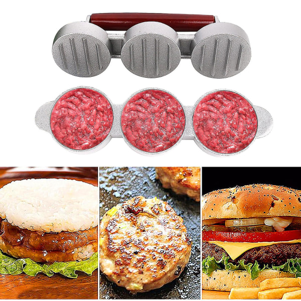 DIY One Out Three Hamburger Patties Press Form Køkken Hamburger Kød Press