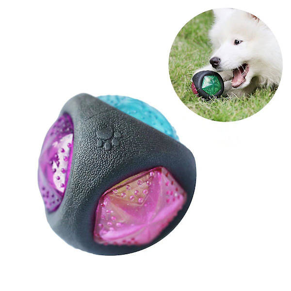 Husdjur Leksak Hund Bita Resistent Boll Elastisk Lysande Boll Husdjur Leksak
