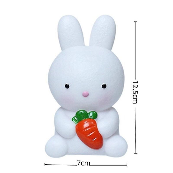 Påskehare holder gulerod/hjerte LED-natlampe til børn, sengelampe, påskekanin-dyrepynt（A--Love Bunny）