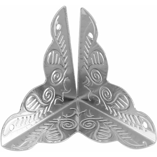 12 st hörnbeskydd, 24 mm antika metallmöbelhörnskydd