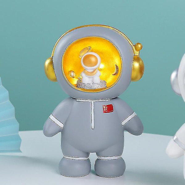 Astronaut Spargris Nattlampa 3 I 1 Mini Rymdman Vinyl Skrivbordsdekoration Nattlampa Hemmakontor Dekor Present Leksaker Ny