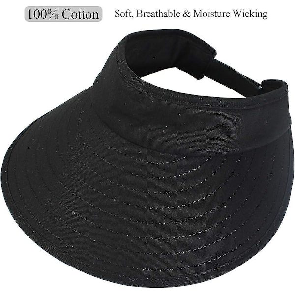 Solhat, Solhatte til kvinder med bred skygge, sommer UV-beskyttelse, strandhat