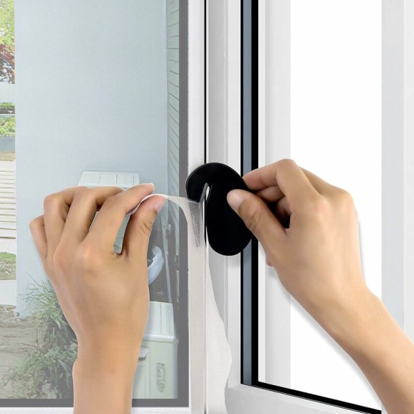 Universal genomskinlig fönsterskärm / Tvättbart justerbart mesh DIY Maximal fönsterstorlek 130 x 150 cm (1 förpackning, vit)