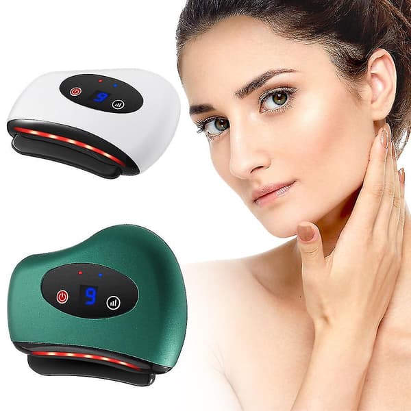 Ansiktsmassageapparatbräda Mikro Elektrisk Skrapbräda Grön