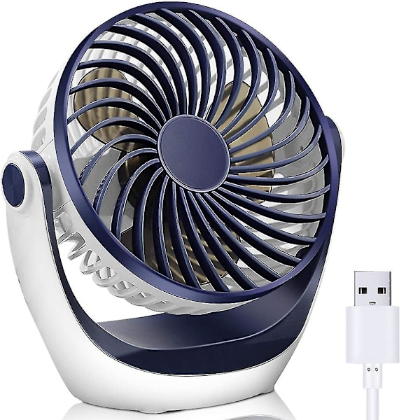 Desk Fan Small Table Fan With Strong Airflow Rechargeable Battery